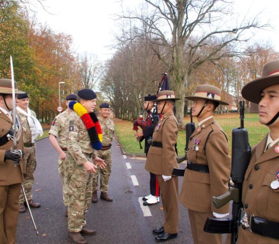 Colonel of The King’s Gurkha Artillery visit the new Gurkhas