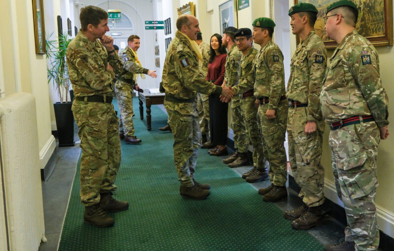 Commander 16 Air Assault Brigade Combat Team Visits HQ Brigade of Gurkhas