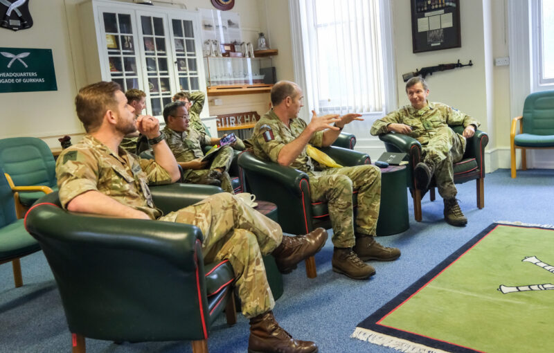 Commander 16 Air Assault Brigade Combat Team Visits HQ Brigade of Gurkhas