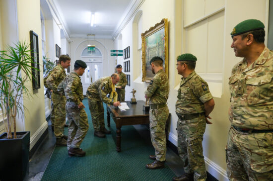 Commander 16 Air Assault Brigade Combat Team Visits HQ Brigade of Gurkhas
