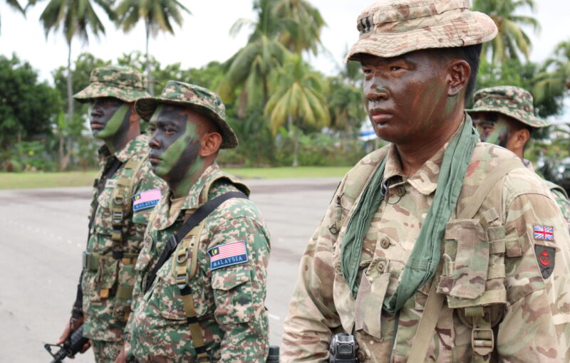 Gurkhas Training with the 26th Royal Malay Regiment
