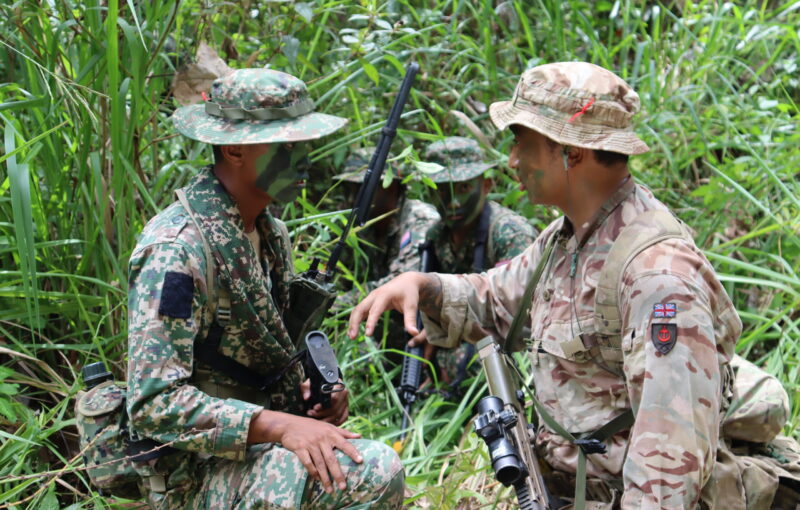 Gurkhas Training with the 26th Royal Malay Regiment