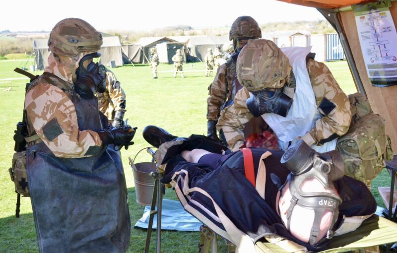 Gurkha Musicians Train to Decontaminate Casualties with CBRN Exposure