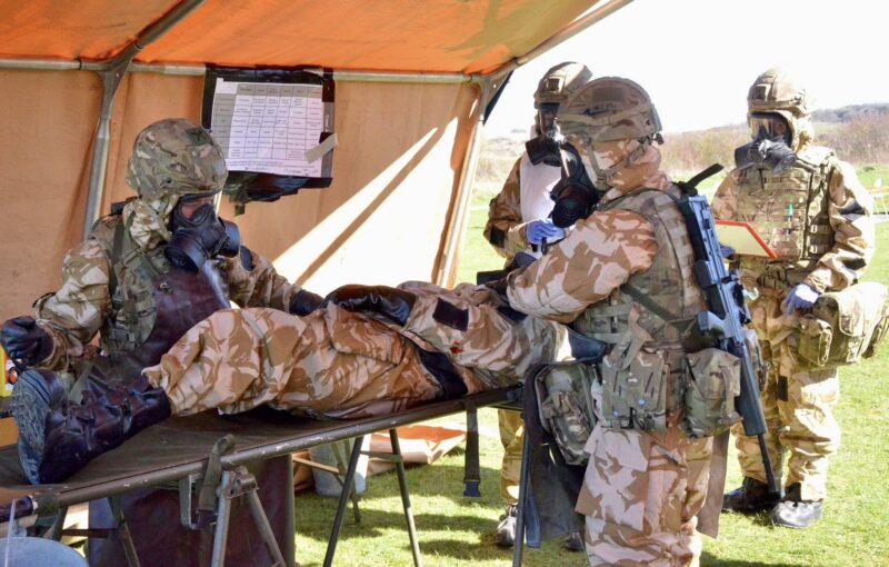 Gurkha Musicians Train to Decontaminate Casualties with CBRN Exposure