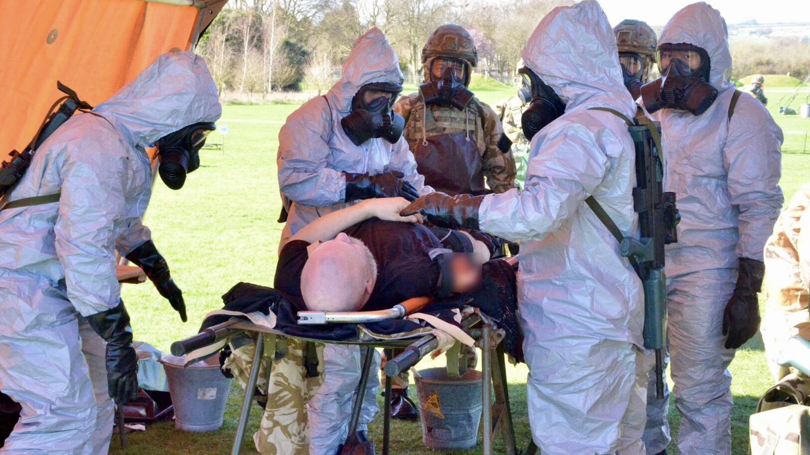 Gurkha Musicians Train to Decontaminate Casualties with CBRN Exposure