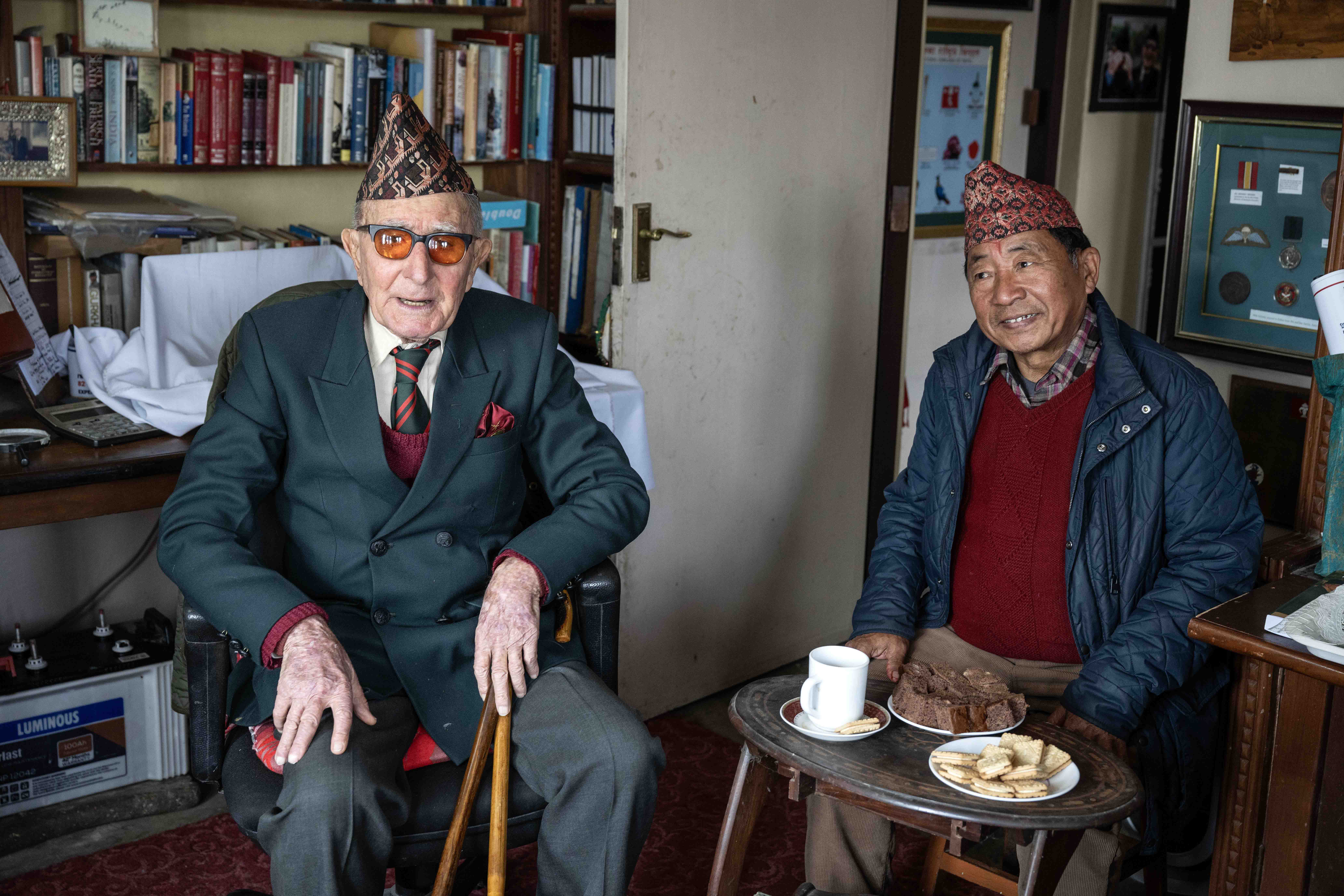 Lord Ashcroft Meets Lieutenant Colonel (Retd) J P Cross OBE in Pokhara