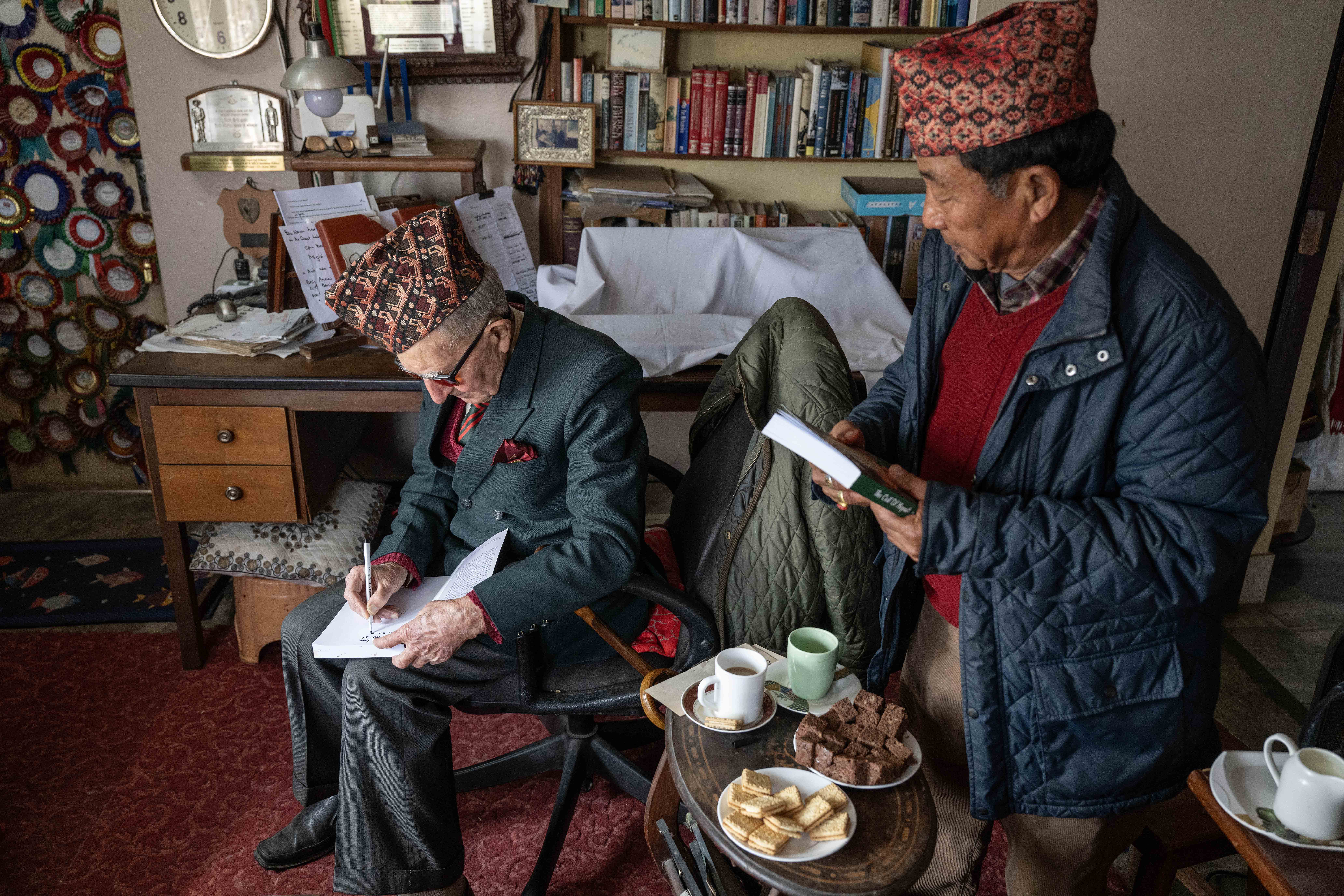 Lord Ashcroft Meets Lieutenant Colonel (Retd) J P Cross OBE in Pokhara