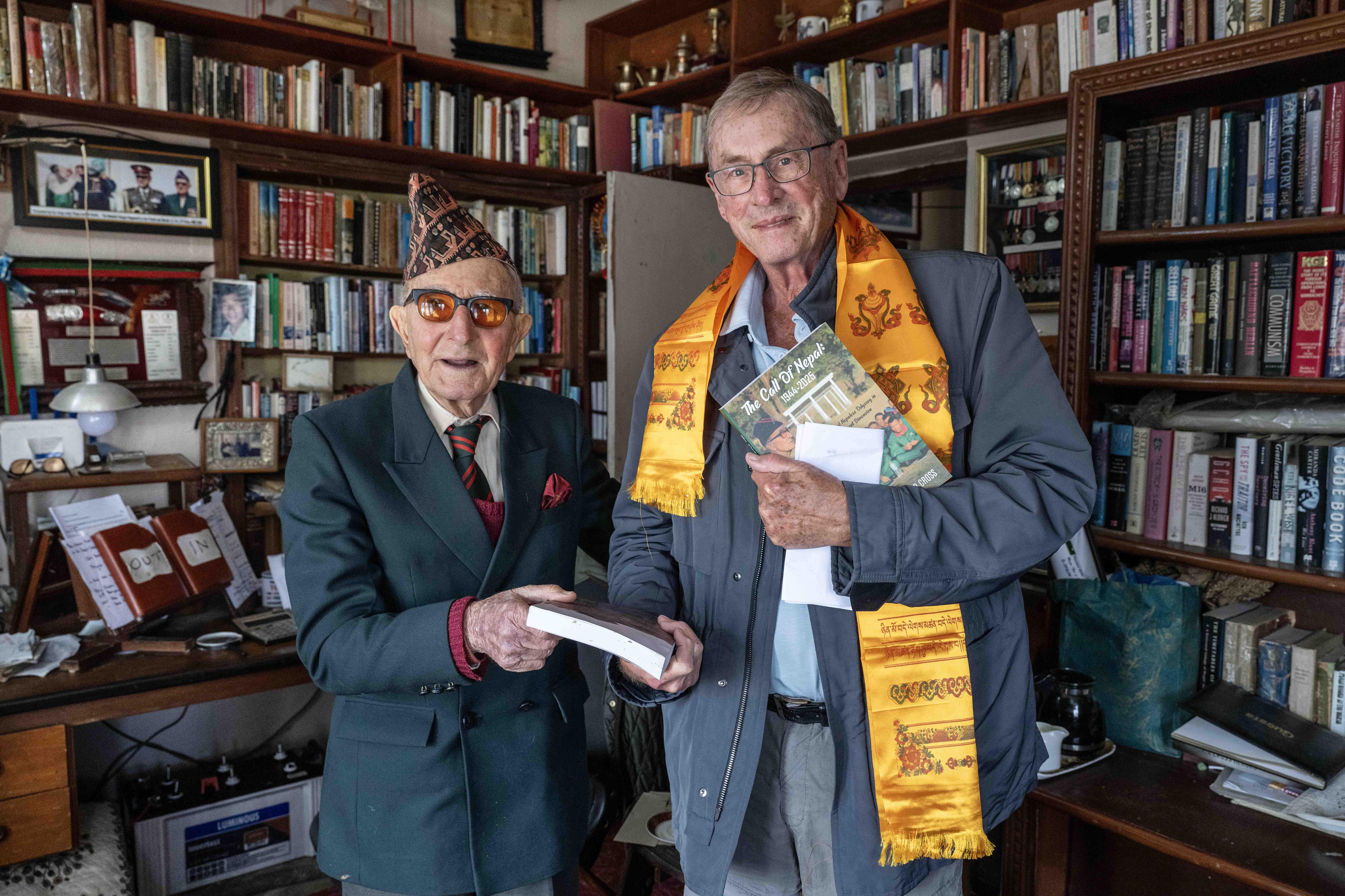 Lord Ashcroft Meets Lieutenant Colonel (Retd) J P Cross OBE in Pokhara