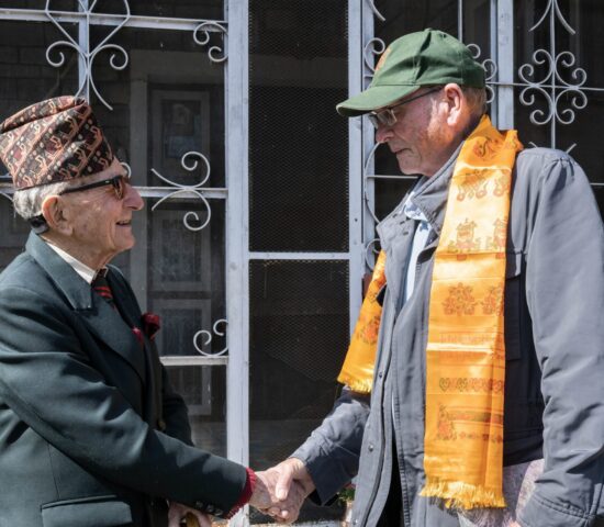 Lord Ashcroft Meets Lieutenant Colonel (Retd) J P Cross OBE in Pokhara