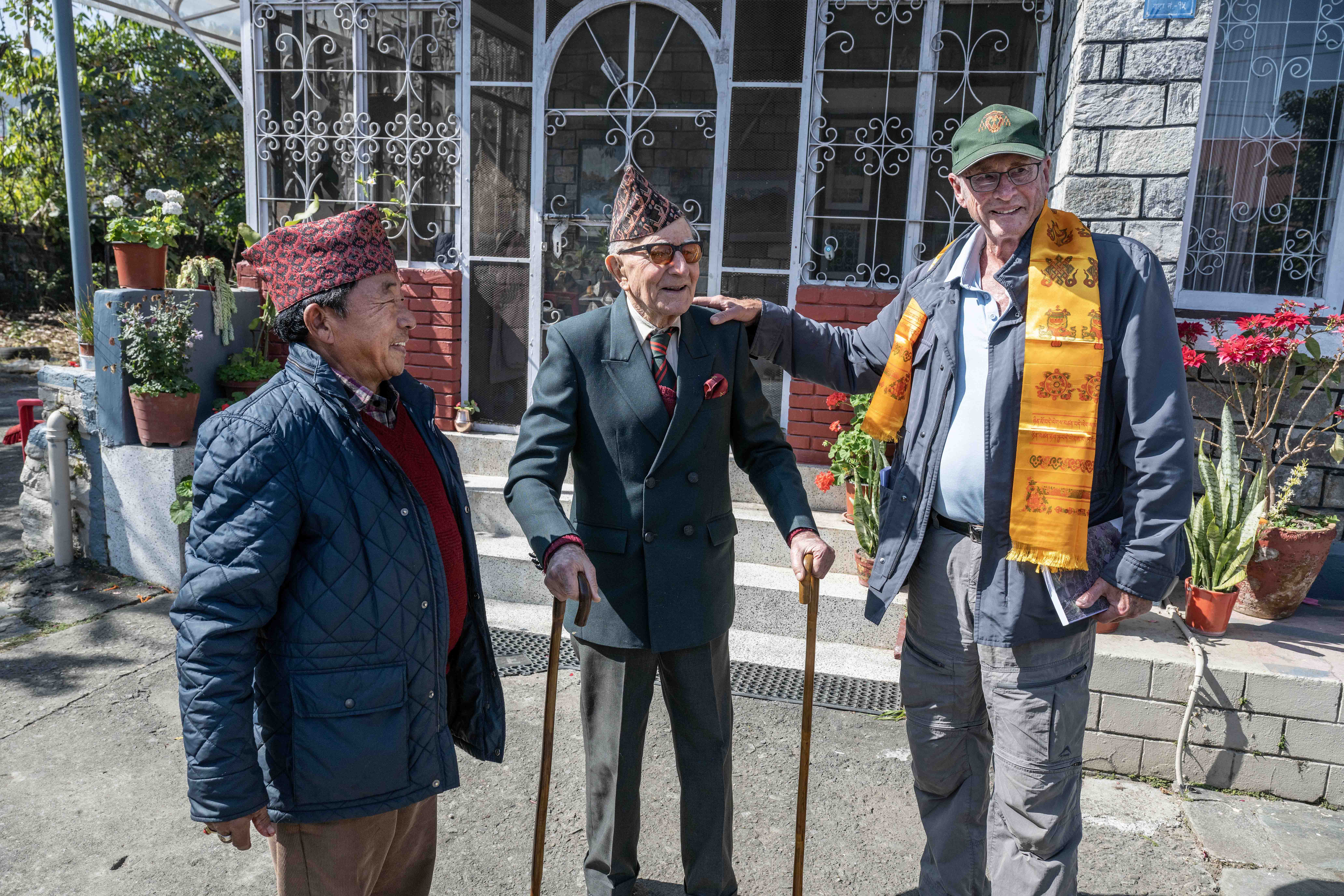 Lord Ashcroft Meets Lieutenant Colonel (Retd) J P Cross OBE in Pokhara