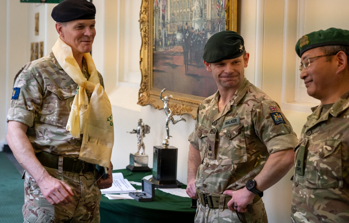 Commander 1st (UK)Signal Brigade and Gurkha Major Queen’s Gurkha Signals Visit Headquarters Brigade of Gurkhas