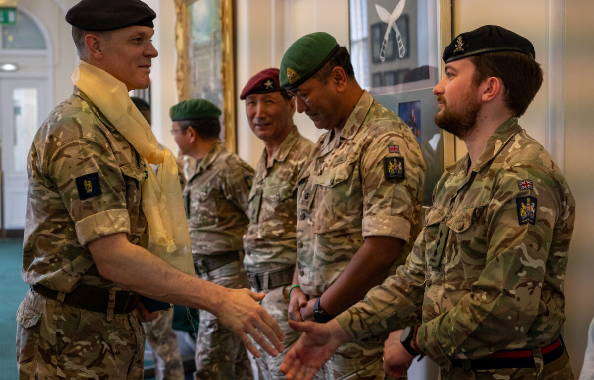 Commander 1st (UK)Signal Brigade and Gurkha Major Queen’s Gurkha Signals Visit Headquarters Brigade of Gurkhas
