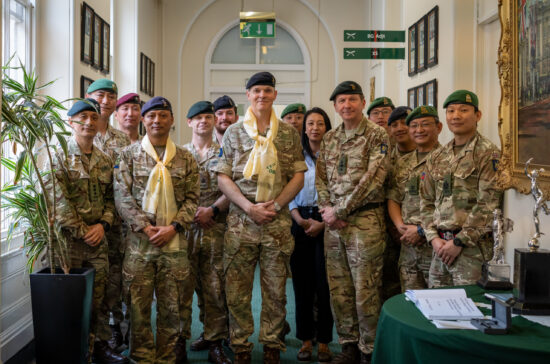 Commander 1st (UK)Signal Brigade and Gurkha Major Queen’s Gurkha Signals Visit Headquarters Brigade of Gurkhas