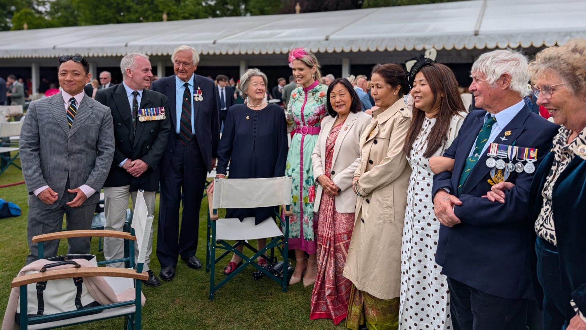 Gurkha Malaya and Borneo Veterans and Ladies Delight at Royal Garden Party