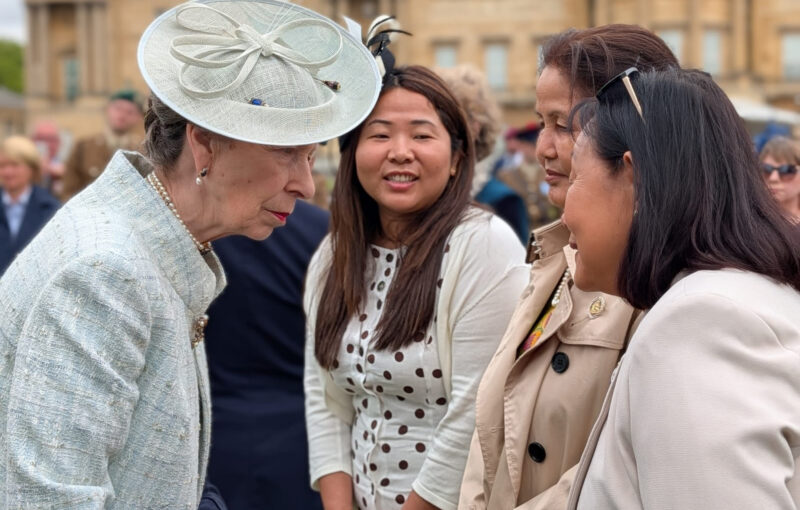 Gurkha Malaya and Borneo Veterans and Ladies Delight at Royal Garden Party