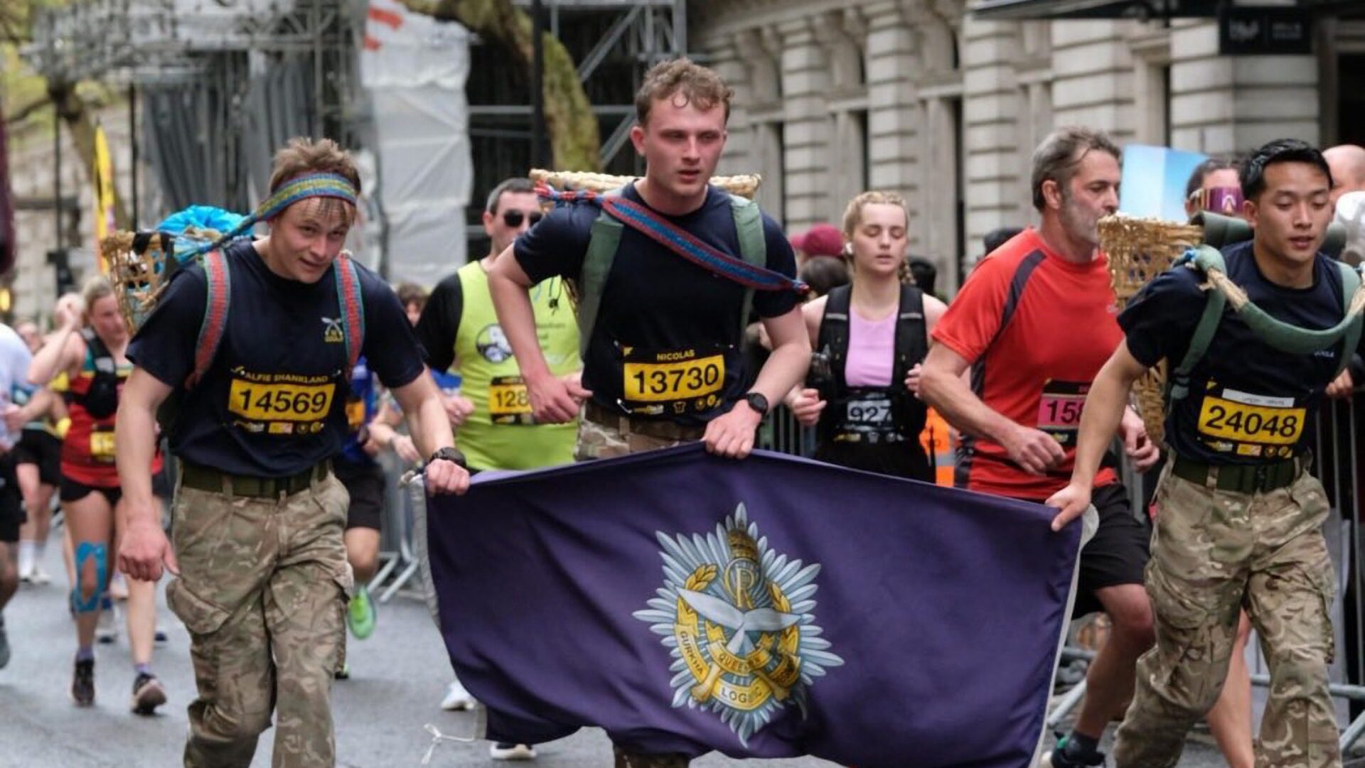 Running the London Landmarks Half Marathon with a Doko for The Gurkha Welfare Trust