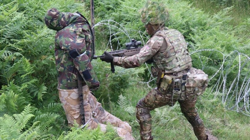 Gurkha Trainees Learn the Skills of Bayonet Fighting