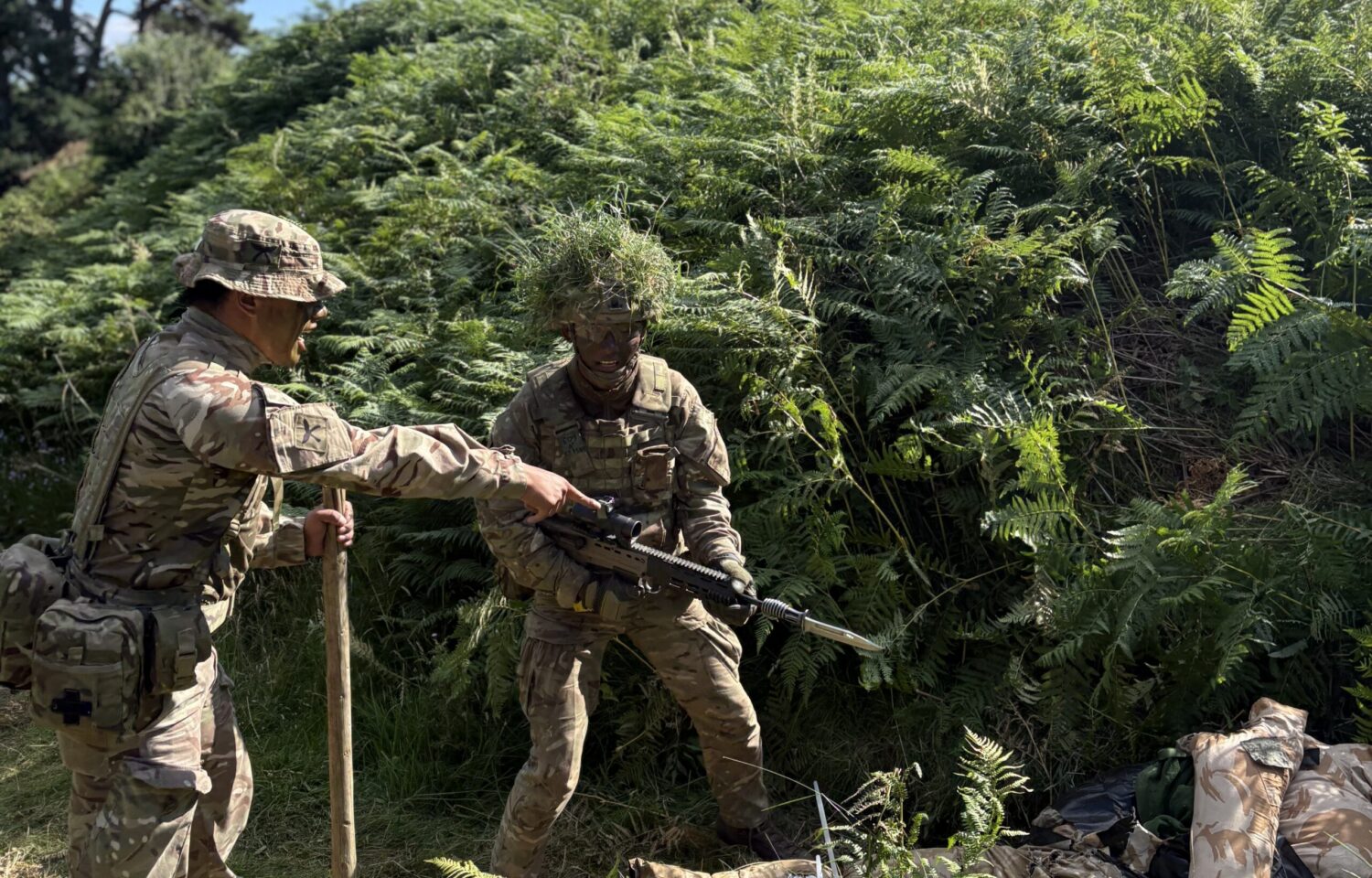 Gurkha Trainees Learn the Skills of Bayonet Fighting