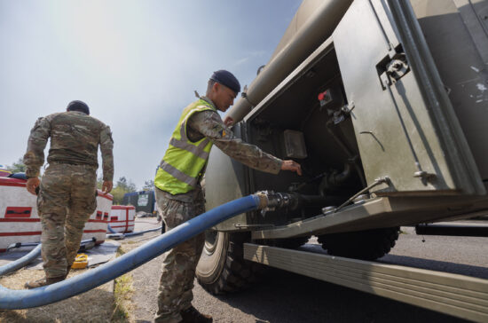 Gurkhas firefighting in South Wales