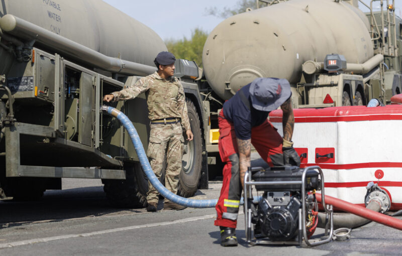 Gurkhas firefighting in South Wales Gurkhas firefighting in South Wales