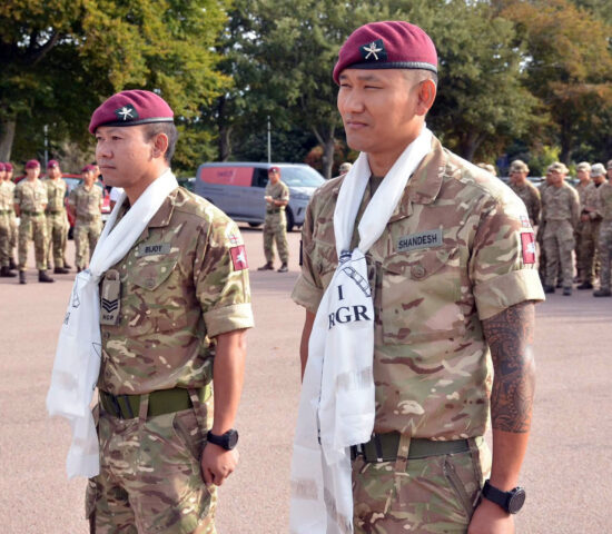 3* Coins Presented to Gurkhas from 1 RGR in Support of Drone Competition