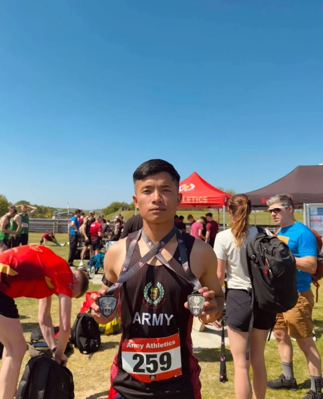 Signaller Roshan Thapa Magar (Queen’s Gurkha Signals) excellent performance at the Army Inter-Unit 10km Road Race held at Thruxton Race Circuit, Andover. He secured first place (Under-23 Category) and second place overall, in ⁠
 the Senior/Open Category.⁠
⁠
#gurkhas #Britisharmy #Running #Soldier #Army #Nepal